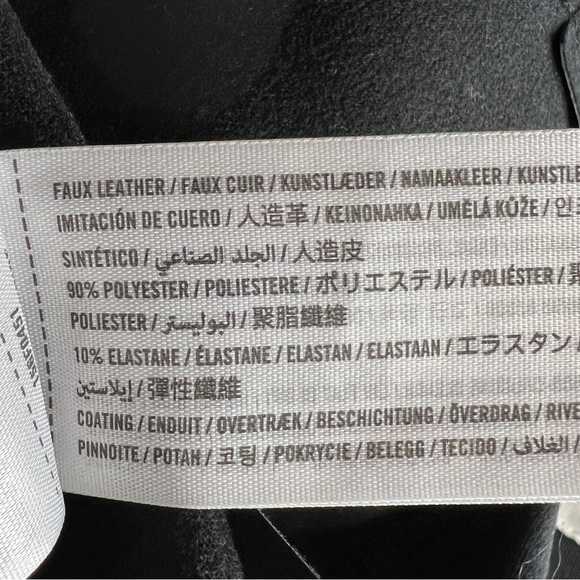 Abercrombie & Fitch The Ankle Straight Ultra High Rise Vegan Leather Pants - Picture 9 of 10